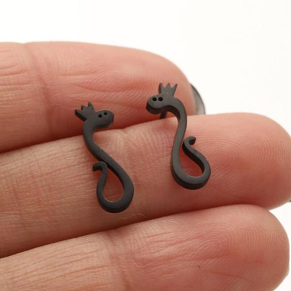 PandaHall Stainless Steel Studs Earring, Jewelry for Women, Black, 15x4mm Stainless Steel Snake
PandaHall Stainless Steel Studs Earring, Jewelry for Women, Black, 15x4mm Stainless Steel Snake