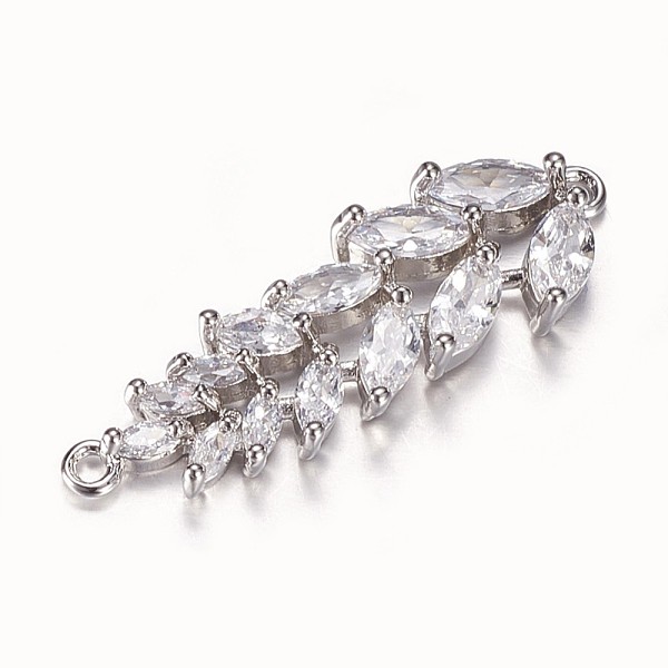 PandaHall Brass Links, Clear, with Cubic Zirconia, Leaf, Platinum, 33.5x11x4mm, Hole: 1mm Brass+Cubic Zirconia Leaf Clear
PandaHall Brass Links, Clear, with Cubic Zirconia, Leaf, Platinum, 33.5x11x4mm, Hole: 1mm Brass+Cubic Zirconia Leaf Clear