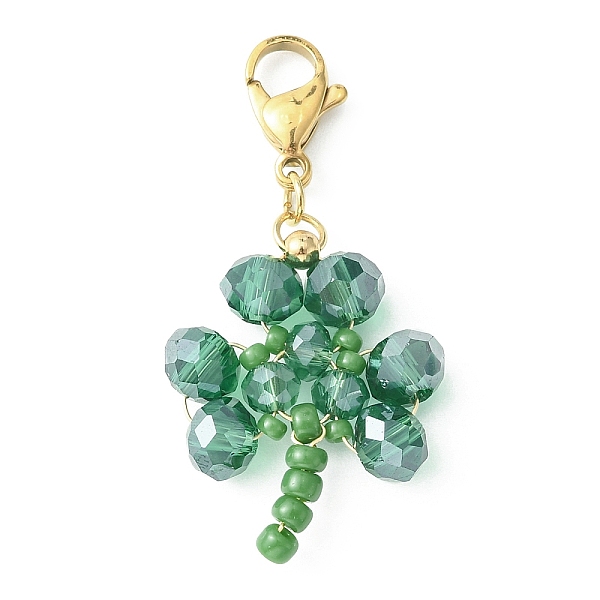 PandaHall Glass Pendant Decoration, with 304 Stainless Steel Lobster Claw Clasps, Clover, Green, 38~39.5mm, Pendant: 25~25.5x19x5mm Glass...
PandaHall Glass Pendant Decoration, with 304 Stainless Steel Lobster Claw Clasps, Clover, Green, 38~39.5mm, Pendant: 25~25.5x19x5mm Glass...