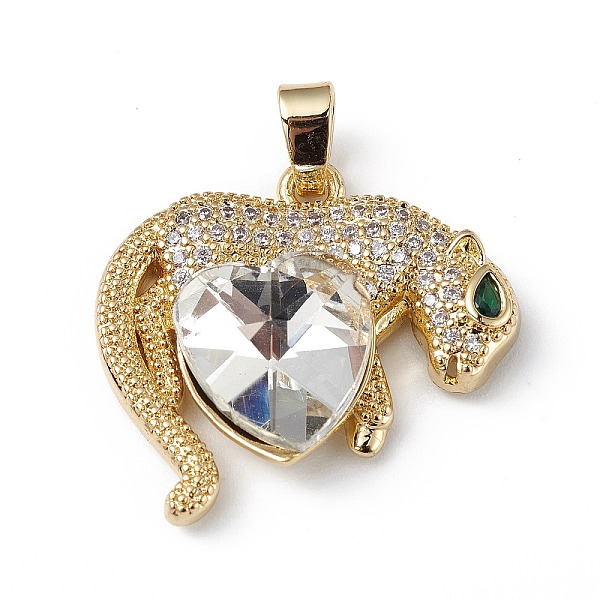 PandaHall Real 18K Gold Plated Rack Plating Brass Micro Pave Clear Cubic Zirconia Pendants, with Glass, Long-Lasting Plated, Cadmium Free &...
PandaHall Real 18K Gold Plated Rack Plating Brass Micro Pave Clear Cubic Zirconia Pendants, with Glass, Long-Lasting Plated, Cadmium Free &...