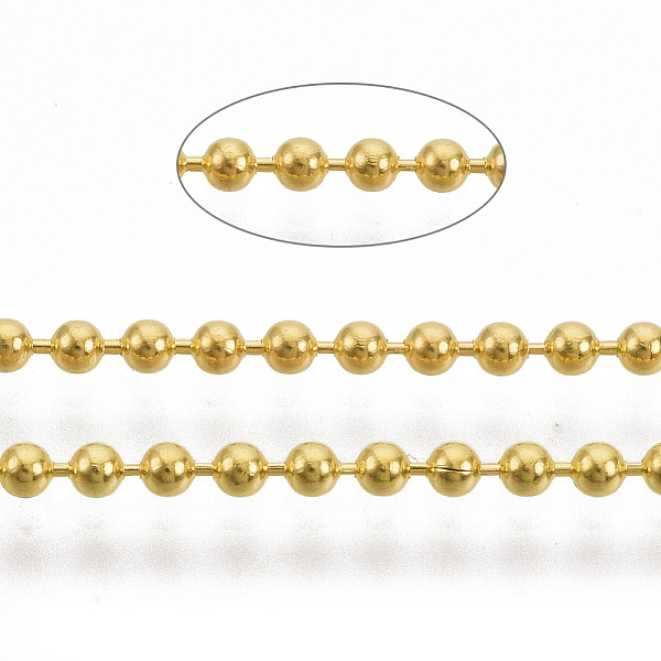 PandaHall Brass Ball Chains, Long-Lasting Plated, Soldered, with Spool, Cadmium Free & Nickel Free & Lead Free, Golden, 2mm, about 301.83...
PandaHall Brass Ball Chains, Long-Lasting Plated, Soldered, with Spool, Cadmium Free & Nickel Free & Lead Free, Golden, 2mm, about 301.83...