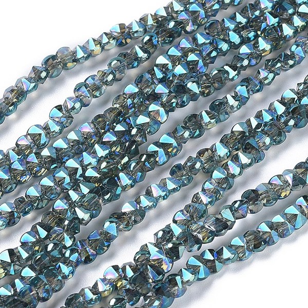 PandaHall Electroplate Glass Beads Strands, Faceted, Rounded Rectangle, Full Rainbow Plated, Light Sea Green, 3x4.5x3.5mm, Hole: 0.8mm...
PandaHall Electroplate Glass Beads Strands, Faceted, Rounded Rectangle, Full Rainbow Plated, Light Sea Green, 3x4.5x3.5mm, Hole: 0.8mm...