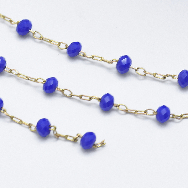 PandaHall Handmade Glass Beaded Chains, Soldered, with Spool, Brass Chain, Blue, 3x2mm, about 32.8 Feet(10m)/roll Brass+Glass Blue
PandaHall Handmade Glass Beaded Chains, Soldered, with Spool, Brass Chain, Blue, 3x2mm, about 32.8 Feet(10m)/roll Brass+Glass Blue