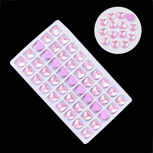 PandaHall Transparent K9 Glass Cabochons, Flat Back, Heart, Pearl Pink, 10x10x4.5mm, about 45pcs/bag Glass Heart Pink
PandaHall Transparent K9 Glass Cabochons, Flat Back, Heart, Pearl Pink, 10x10x4.5mm, about 45pcs/bag Glass Heart Pink