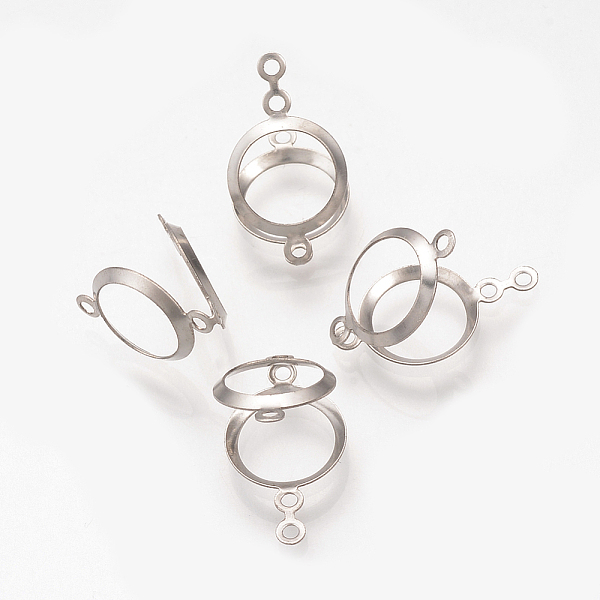 PandaHall 304 Stainless Steel Open Back Bezel, Cabochon Connector Settings, Flat Round, Stainless Steel Color, Tray: 5mm, 12.5x5x2mm, Hole...
PandaHall 304 Stainless Steel Open Back Bezel, Cabochon Connector Settings, Flat Round, Stainless Steel Color, Tray: 5mm, 12.5x5x2mm, Hole...