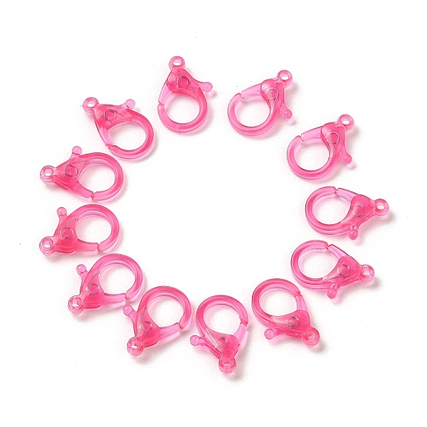 PandaHall Transparent Plastic Lobster CLaw Clasps, Fuchsia, 26x19x6mm, Hole: 2mm Plastic Others Pink
PandaHall Transparent Plastic Lobster CLaw Clasps, Fuchsia, 26x19x6mm, Hole: 2mm Plastic Others Pink