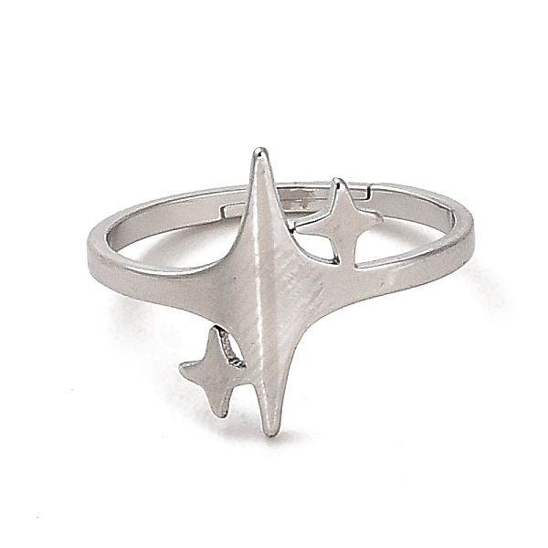 PandaHall 304 Stainless Steel Adjustable Ring, Star, Stainless Steel Color, US Size 6 1/4(16.7mm) 304 Stainless Steel Star
PandaHall 304 Stainless Steel Adjustable Ring, Star, Stainless Steel Color, US Size 6 1/4(16.7mm) 304 Stainless Steel Star