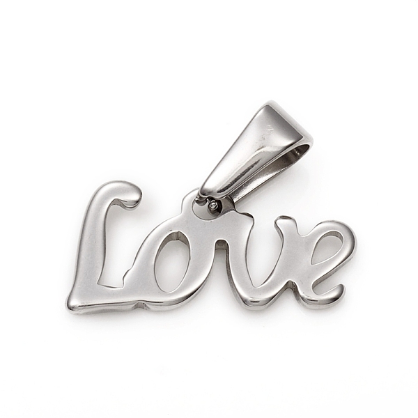PandaHall 304 Stainless Steel Pendants, Word Love, Stainless Steel Color, 9.5x18.5x1.5mm, Hole: 3.5x7mm 304 Stainless Steel Word
PandaHall 304 Stainless Steel Pendants, Word Love, Stainless Steel Color, 9.5x18.5x1.5mm, Hole: 3.5x7mm 304 Stainless Steel Word