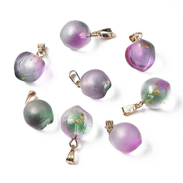 PandaHall Two Tone Transparent Spray Painted Glass Pendants, with Golden Plated Iron Bails and Gold Foil, Frosted, Peach, Violet..., Purple
PandaHall Two Tone Transparent Spray Painted Glass Pendants, with Golden Plated Iron Bails and Gold Foil, Frosted, Peach, Violet..., Purple