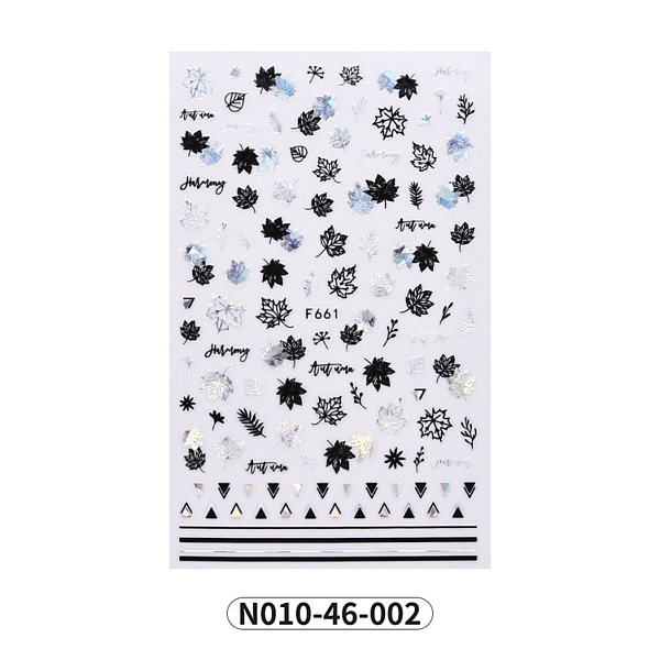 PandaHall Nail Art Stickers, Self-Adhesive, for Nail Tips Decorations, Maple Leaf Pattern, Black & Silver, 122x76mm Plastic Leaf Black
PandaHall Nail Art Stickers, Self-Adhesive, for Nail Tips Decorations, Maple Leaf Pattern, Black & Silver, 122x76mm Plastic Leaf Black