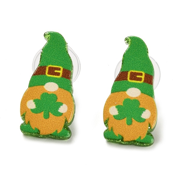 PandaHall Saint Patrick's Day Theme Acrylic & 304 Stainless Steel Stud Earring for Women Men, Gnome, 23.5x11.5mm 304 Stainless Steel Gnome
PandaHall Saint Patrick's Day Theme Acrylic & 304 Stainless Steel Stud Earring for Women Men, Gnome, 23.5x11.5mm 304 Stainless Steel Gnome