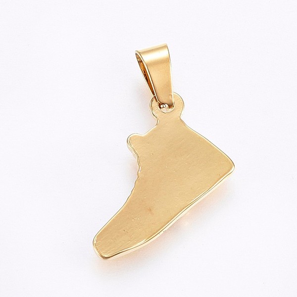 PandaHall 304 Stainless Steel Pendants, Shoes, Golden, 14x20x2mm, Hole: 7x4mm 304 Stainless Steel Shoes
PandaHall 304 Stainless Steel Pendants, Shoes, Golden, 14x20x2mm, Hole: 7x4mm 304 Stainless Steel Shoes