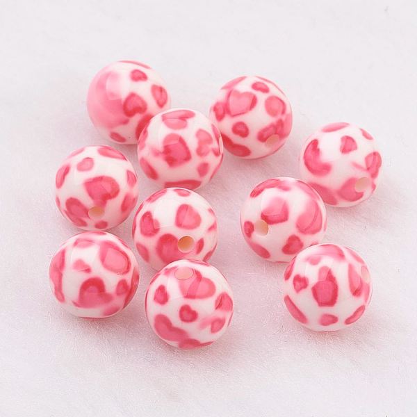 PandaHall Spray Painted Resin Beads, with Heart Pattern, Round, Hot Pink, 10mm, Hole: 2mm Resin Round Pink
PandaHall Spray Painted Resin Beads, with Heart Pattern, Round, Hot Pink, 10mm, Hole: 2mm Resin Round Pink
