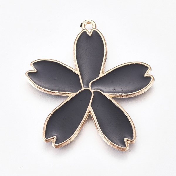 PandaHall Alloy Enamel Pendants, Sakura, Golden, Black, 34x31.5x1.5mm, Hole: 1.7mm Alloy+Enamel Flower Black
PandaHall Alloy Enamel Pendants, Sakura, Golden, Black, 34x31.5x1.5mm, Hole: 1.7mm Alloy+Enamel Flower Black