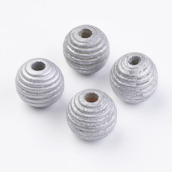 PandaHall Spray Painted Natural Wood Beehive European Beads, Round, Silver Color Plated, 19~20x19mm, Hole: 5mm, about 200pcs/500g Wood Round
PandaHall Spray Painted Natural Wood Beehive European Beads, Round, Silver Color Plated, 19~20x19mm, Hole: 5mm, about 200pcs/500g Wood Round