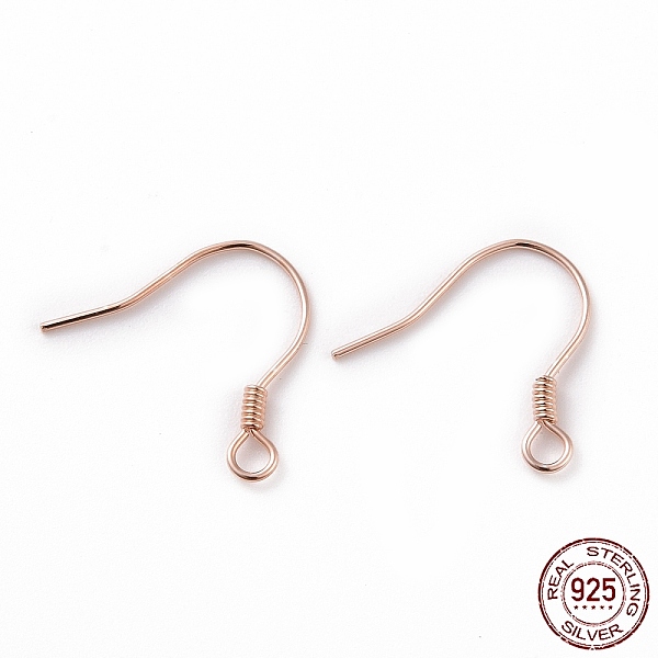 PandaHall 925 Sterling Silver Earring Hooks, with Horizontal Loops, Rose Gold, 15.5x15.4mm, 22 Gauge(0.6mm), Hole: 1.5mm Sterling Silver
PandaHall 925 Sterling Silver Earring Hooks, with Horizontal Loops, Rose Gold, 15.5x15.4mm, 22 Gauge(0.6mm), Hole: 1.5mm Sterling Silver