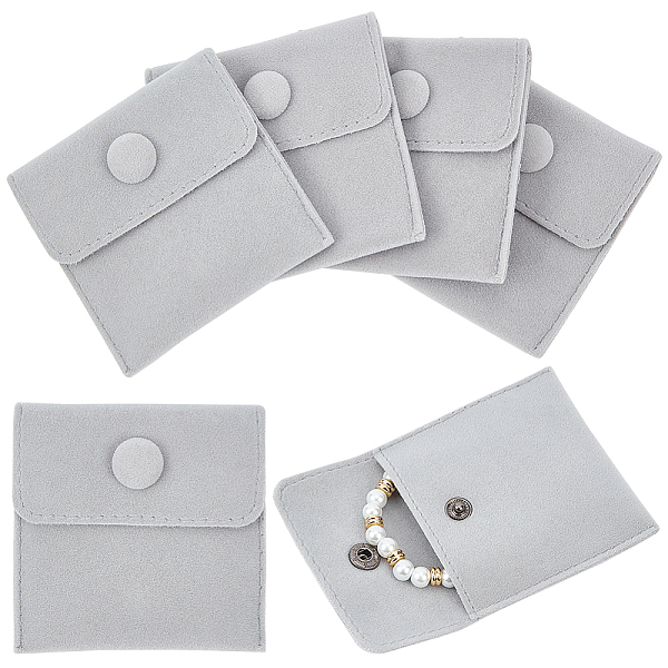 PandaHall Beebeecraft Square Velvet Jewelry Bags, with Snap Fastener, Gainsboro, 7x7x0.95cm Velvet Square Gray
PandaHall Beebeecraft Square Velvet Jewelry Bags, with Snap Fastener, Gainsboro, 7x7x0.95cm Velvet Square Gray