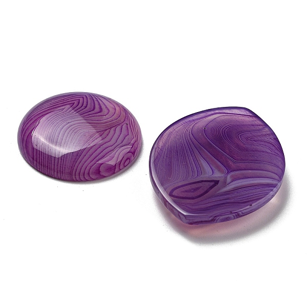 PandaHall Natural Striped Agate/Banded Agate Cabochons, Flat Round/Horse Eye, Dyed & Heated, Purple, 29.5~41.5x29.5~31x6.5~7mm Banded Agate...
PandaHall Natural Striped Agate/Banded Agate Cabochons, Flat Round/Horse Eye, Dyed & Heated, Purple, 29.5~41.5x29.5~31x6.5~7mm Banded Agate...