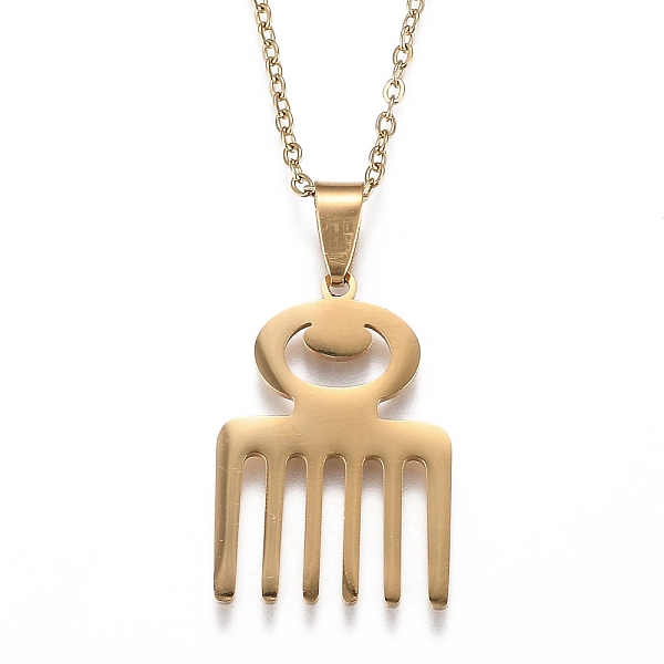 PandaHall 201 Stainless Steel Pendant Necklaces, with Lobster Claw Clasps, Adinkra Gye Nyame, Real 18K Gold Plated, 19-3/4 inch(50cm) 201...
PandaHall 201 Stainless Steel Pendant Necklaces, with Lobster Claw Clasps, Adinkra Gye Nyame, Real 18K Gold Plated, 19-3/4 inch(50cm) 201...