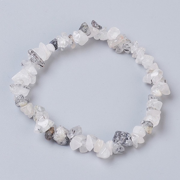 PandaHall Natural Tourmalinated Quartz/Black Rutilated Quartz Stretch Bracelets, Nuggets, 2-1/8 inch(5.5cm) Rutilated Quartz
PandaHall Natural Tourmalinated Quartz/Black Rutilated Quartz Stretch Bracelets, Nuggets, 2-1/8 inch(5.5cm) Rutilated Quartz