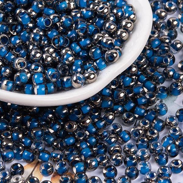 PandaHall Glass Seed Beads, Inside Colours, Half Silver Plated, Round, Dodger Blue, 4x3mm, Hole: 1.2mm, 6428pcs/pound Glass
PandaHall Glass Seed Beads, Inside Colours, Half Silver Plated, Round, Dodger Blue, 4x3mm, Hole: 1.2mm, 6428pcs/pound Glass