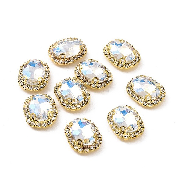 PandaHall Oval Sew on Rhinestone, Faceted Glass Rhinestone, Multi-Strand Links, with Golden Tone Brass Rhinestone Settings, Moonlight..., Clear
PandaHall Oval Sew on Rhinestone, Faceted Glass Rhinestone, Multi-Strand Links, with Golden Tone Brass Rhinestone Settings, Moonlight..., Clear