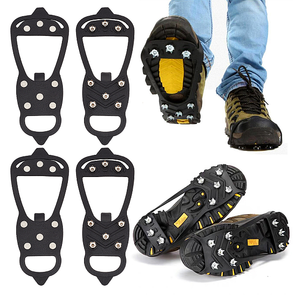 PandaHall TPE Non Slip Gripper Spikes, Ice Grippers Traction Cleats Snow Shoe Spikes Grips Crampon, with Iron Studs, Black, 25x92x3.3mm...
PandaHall TPE Non Slip Gripper Spikes, Ice Grippers Traction Cleats Snow Shoe Spikes Grips Crampon, with Iron Studs, Black, 25x92x3.3mm...