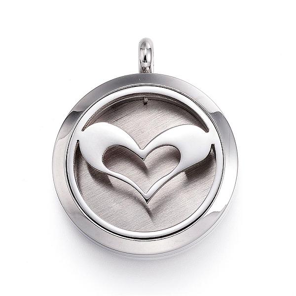 PandaHall 316 Surgical Stainless Steel Diffuser Locket Pendants, with Perfume Pad and Magnetic Clasps, Flat Round with Heart, Stainless..., Black
PandaHall 316 Surgical Stainless Steel Diffuser Locket Pendants, with Perfume Pad and Magnetic Clasps, Flat Round with Heart, Stainless..., Black