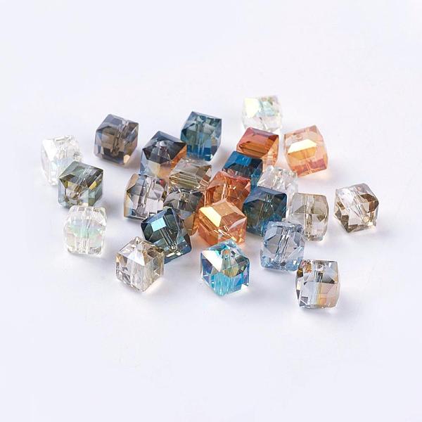 PandaHall Electorplated Glass Beads, Rainbow Plated, Faceted, Cube, Mixed Color, 7x7x7mm, Hole: 1mm Glass Cube Multicolor
PandaHall Electorplated Glass Beads, Rainbow Plated, Faceted, Cube, Mixed Color, 7x7x7mm, Hole: 1mm Glass Cube Multicolor