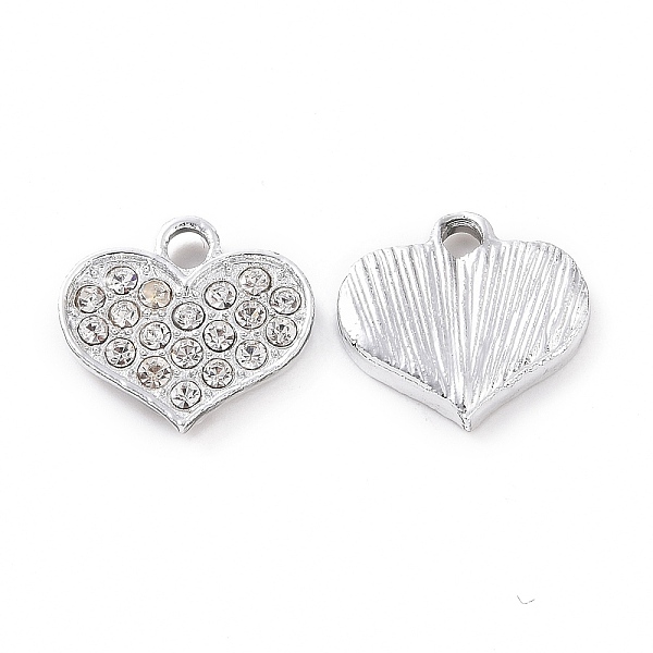 PandaHall Alloy Crystal Rhinestone Charms, Heart, Platinum, 13.5x14x2mm, Hole: 2mm Alloy+Rhinestone Heart Clear
PandaHall Alloy Crystal Rhinestone Charms, Heart, Platinum, 13.5x14x2mm, Hole: 2mm Alloy+Rhinestone Heart Clear