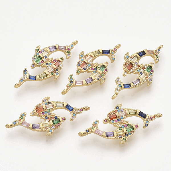 PandaHall Brass Micro Pave Cubic Zirconia Links connectors, Dolphin, Colorful, Golden, 31.5x14.5x2.5mm, Hole: 0.8mm Brass+Cubic Zirconia...
PandaHall Brass Micro Pave Cubic Zirconia Links connectors, Dolphin, Colorful, Golden, 31.5x14.5x2.5mm, Hole: 0.8mm Brass+Cubic Zirconia...