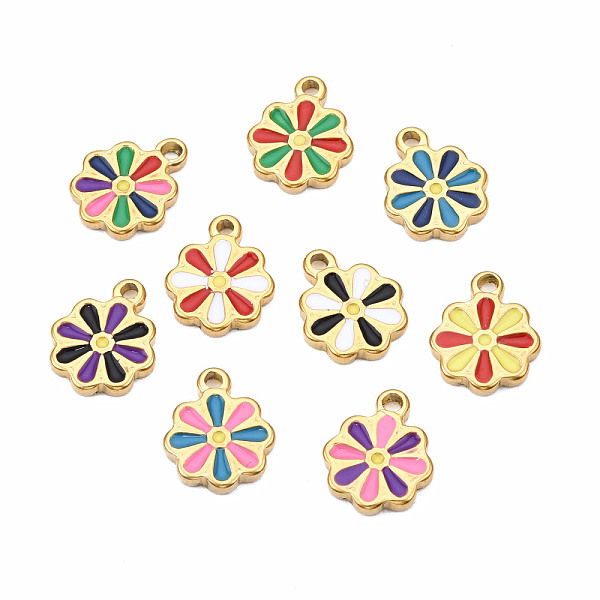 PandaHall 304 Stainless Steel Charms, with Enamel, Flower, Golden, Mixed Color, 12.5x10x2mm, Hole: 1.5mm Stainless Steel+Enamel Flower..., Multicolor
PandaHall 304 Stainless Steel Charms, with Enamel, Flower, Golden, Mixed Color, 12.5x10x2mm, Hole: 1.5mm Stainless Steel+Enamel Flower..., Multicolor