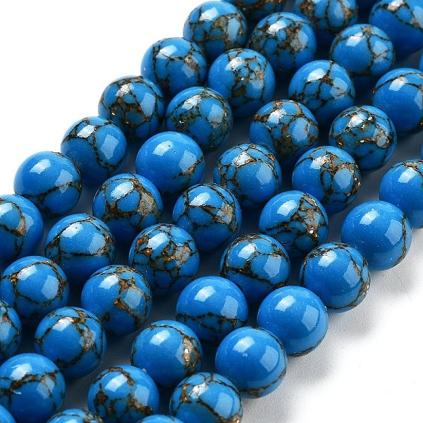 PandaHall Synthetic Gold Line Turquoise Beads Strands, Dyed, Round, Dodger Blue, 12mm, about 33pcs/strand Synthetic Turquoise Round
PandaHall Synthetic Gold Line Turquoise Beads Strands, Dyed, Round, Dodger Blue, 12mm, about 33pcs/strand Synthetic Turquoise Round