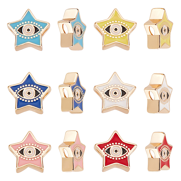 PandaHall Beebeecraft 12Pcs 6 Colors Evil Eye Beads 18K Gold Plated Enamel Star Spacer Beads Small Hole Loose Beads for DIY Jewelry Crafts..., Multicolor
PandaHall Beebeecraft 12Pcs 6 Colors Evil Eye Beads 18K Gold Plated Enamel Star Spacer Beads Small Hole Loose Beads for DIY Jewelry Crafts..., Multicolor