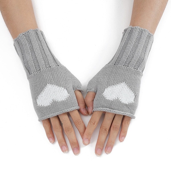 PandaHall Acrylic Fiber Yarn Knitting Fingerless Gloves, Two Tone Heart Pattern Winter Warm Gloves with Thumb Hole, Dark Gray, 200x85mm...
PandaHall Acrylic Fiber Yarn Knitting Fingerless Gloves, Two Tone Heart Pattern Winter Warm Gloves with Thumb Hole, Dark Gray, 200x85mm...
