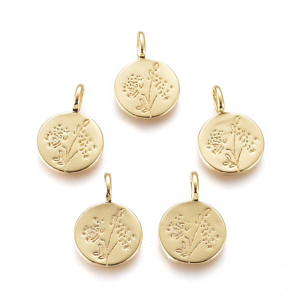 PandaHall Brass Pendants, Flat Round with Flower, Golden, 17.5x12x4.5mm, Hole: 4x2.5mm Brass Round
PandaHall Brass Pendants, Flat Round with Flower, Golden, 17.5x12x4.5mm, Hole: 4x2.5mm Brass Round