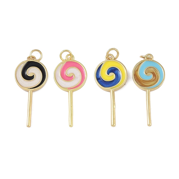 PandaHall Brass Enamel Pendants, with Jump Ring, Real 18K Gold Plated, Lollipop Charm, Mixed Color, 36x15.5x1.5mm, Hole: 3.5mm Brass+Enamel..., Multicolor
PandaHall Brass Enamel Pendants, with Jump Ring, Real 18K Gold Plated, Lollipop Charm, Mixed Color, 36x15.5x1.5mm, Hole: 3.5mm Brass+Enamel..., Multicolor