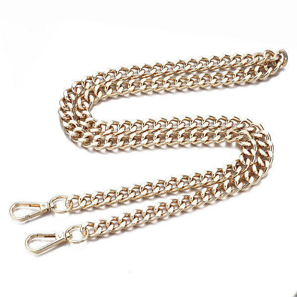 PandaHall Bag Chains Straps, Aluminum Curb Link Chains, with Alloy Swivel Clasps, for Bag Replacement Accessories, Light Gold, 1160x13mm...
PandaHall Bag Chains Straps, Aluminum Curb Link Chains, with Alloy Swivel Clasps, for Bag Replacement Accessories, Light Gold, 1160x13mm...