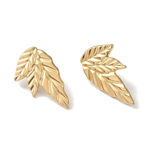 PandaHall 304 Stainless Steel Stud Earrings for Women, Leaf, Real 18K Gold Plated, 36x20.5mm 304 Stainless Steel Leaf
PandaHall 304 Stainless Steel Stud Earrings for Women, Leaf, Real 18K Gold Plated, 36x20.5mm 304 Stainless Steel Leaf