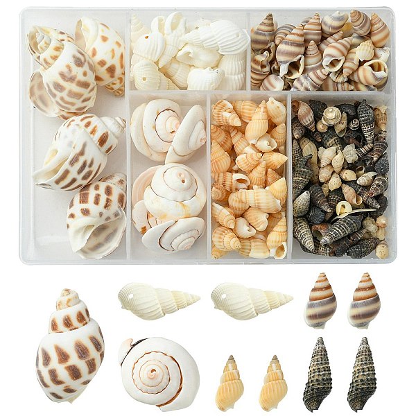 PandaHall Natural Spiral Shell Beads, Mixed Shapes, Mixed Color, 159Pcs~174Pcs Other Sea Shell Mixed Shapes Multicolor
PandaHall Natural Spiral Shell Beads, Mixed Shapes, Mixed Color, 159Pcs~174Pcs Other Sea Shell Mixed Shapes Multicolor