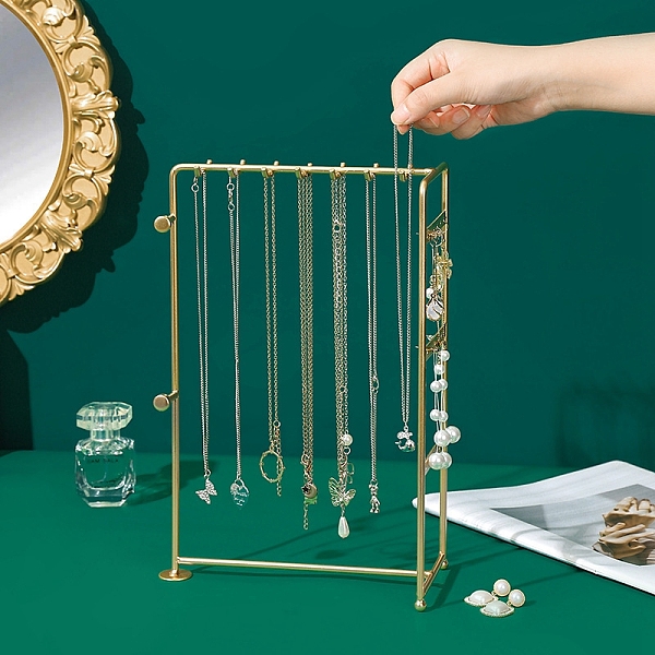 PandaHall Rectangle Iron Jewelry Display Stands, Jewelry Organizer Holder for Necklace, Bracelet Display, Home Decorations, Golden, Finished...
PandaHall Rectangle Iron Jewelry Display Stands, Jewelry Organizer Holder for Necklace, Bracelet Display, Home Decorations, Golden, Finished...
