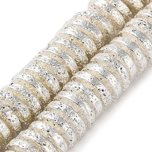 PandaHall Electroplated Natural Lava Rock Beads Strands, Disc, Heishi Beads, Silver Plated, 10x3mm, Hole: 1.5mm, about 125pcs/strand...
PandaHall Electroplated Natural Lava Rock Beads Strands, Disc, Heishi Beads, Silver Plated, 10x3mm, Hole: 1.5mm, about 125pcs/strand...