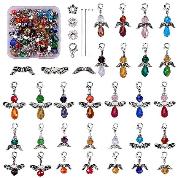 PandaHall DIY Jewelry Making Finding Kit, Including Glass Beads, Alloy Beads & Lobster Claw Clasps & Bead Caps, Iron Bead Caps & Pins, Brass..., Multicolor
PandaHall DIY Jewelry Making Finding Kit, Including Glass Beads, Alloy Beads & Lobster Claw Clasps & Bead Caps, Iron Bead Caps & Pins, Brass..., Multicolor