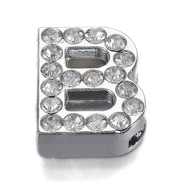 PandaHall Alloy Letter Slide Charms, with Crystal Rhinestone, Cadmium Free & Lead Free, Platinum, Letter.B, 20x15.5x6mm, Hole: 2.5x18mm..., Clear
PandaHall Alloy Letter Slide Charms, with Crystal Rhinestone, Cadmium Free & Lead Free, Platinum, Letter.B, 20x15.5x6mm, Hole: 2.5x18mm..., Clear