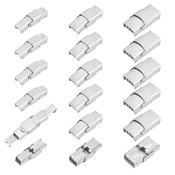 PandaHall Unicraftale 18Pcs 3 Styles Smooth Surface 201 Stainless Steel Watch Band Clasps, Stainless Steel Color, 25x7~13x6~7mm, Hole...
PandaHall Unicraftale 18Pcs 3 Styles Smooth Surface 201 Stainless Steel Watch Band Clasps, Stainless Steel Color, 25x7~13x6~7mm, Hole...