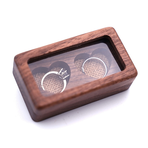 PandaHall Rectangle Wood Wedding Couple Ring Storage Boxes with Visible Magnetic Cover, Linen 2 Heart Shaped Slots Wooden Ring Case for...
PandaHall Rectangle Wood Wedding Couple Ring Storage Boxes with Visible Magnetic Cover, Linen 2 Heart Shaped Slots Wooden Ring Case for...