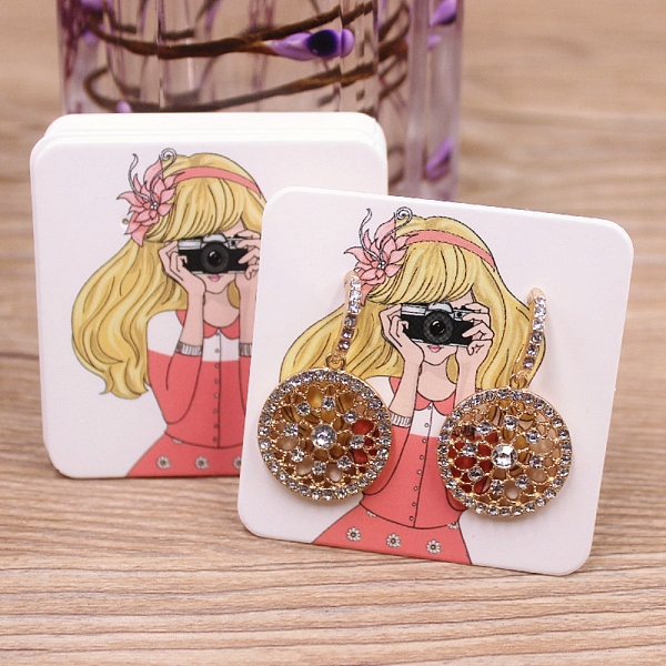 PandaHall Square Paper Earring Display Cards, Jewelry Display Cards for Earring Storage, White, Girl Pattern, 5x5x0.05cm, Hole: 0.8mm Paper...
PandaHall Square Paper Earring Display Cards, Jewelry Display Cards for Earring Storage, White, Girl Pattern, 5x5x0.05cm, Hole: 0.8mm Paper...