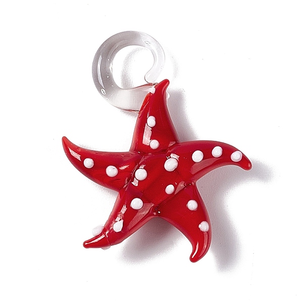 PandaHall Handmade Lampwork Pendants, Starfish, FireBrick, 34~37x26~29x7~8mm, Hole: 6.5~7x6.5~7.5mm Lampwork Starfish Red
PandaHall Handmade Lampwork Pendants, Starfish, FireBrick, 34~37x26~29x7~8mm, Hole: 6.5~7x6.5~7.5mm Lampwork Starfish Red