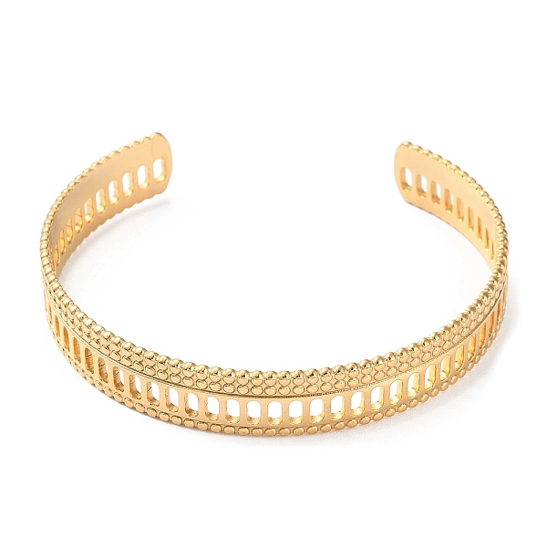 PandaHall 304 Stainless Steel Hollow Oval Cuff Bangles, Golden, Inner Diameter: 2-1/4 inch(5.8cm) 304 Stainless Steel
PandaHall 304 Stainless Steel Hollow Oval Cuff Bangles, Golden, Inner Diameter: 2-1/4 inch(5.8cm) 304 Stainless Steel