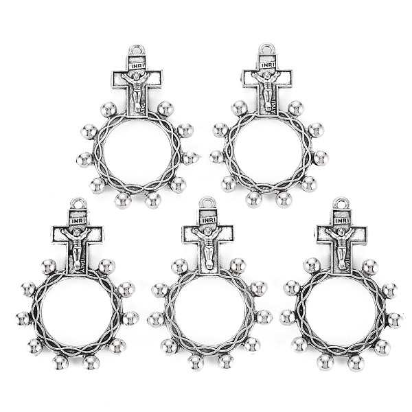 PandaHall Tibetan Style Alloy Pendants, For Easter, Crucifix Cross with Ring, Cadmium Free & Lead Free, Antique Silver, 46x32x4mm, Hole: 2mm...
PandaHall Tibetan Style Alloy Pendants, For Easter, Crucifix Cross with Ring, Cadmium Free & Lead Free, Antique Silver, 46x32x4mm, Hole: 2mm...